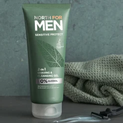 Żel do golenia i mycia twarzy 2 w 1 North For Men Sensitive Protect 200 ml