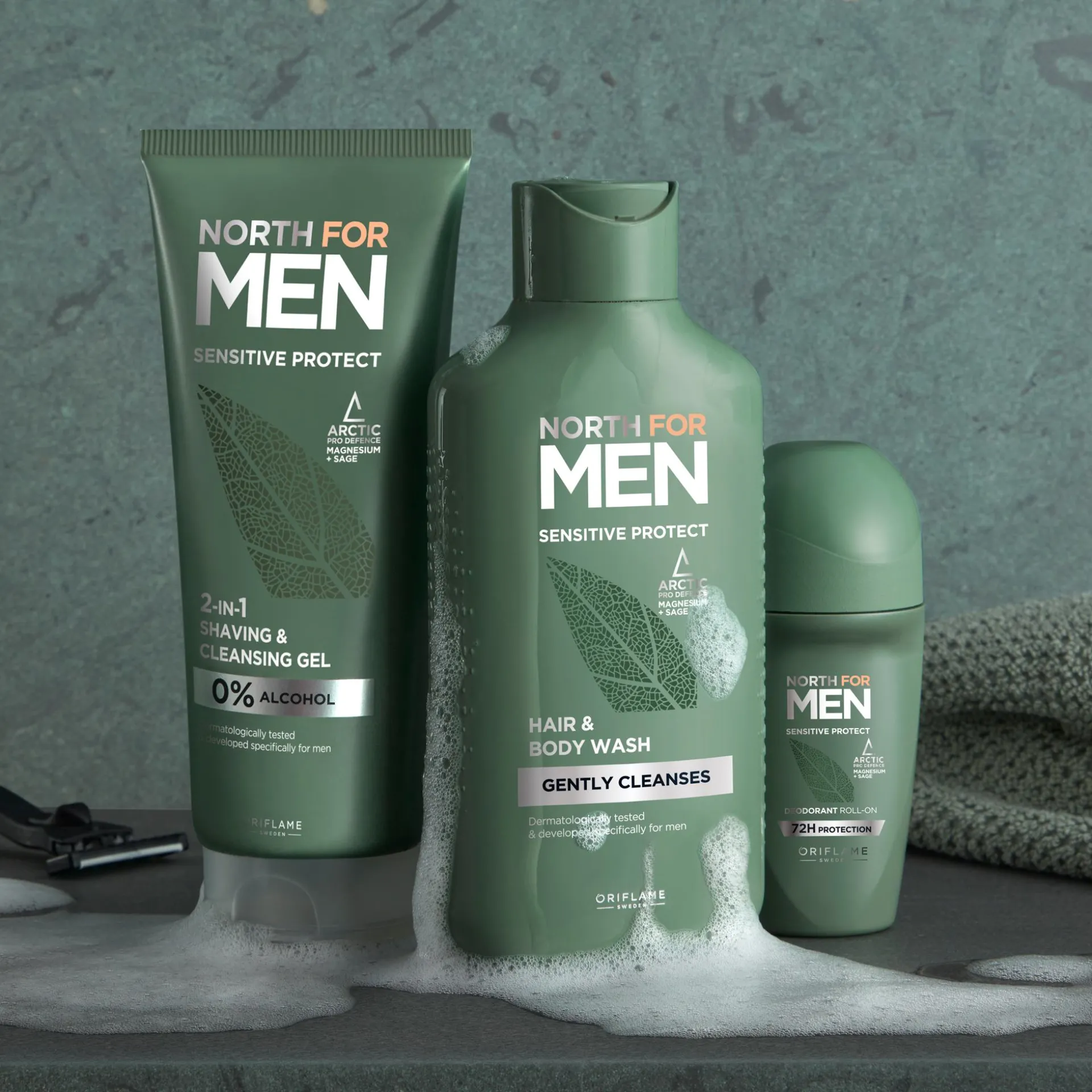 Żel do mycia ciała i włosów North For Men Sensitive Protect 250 ml