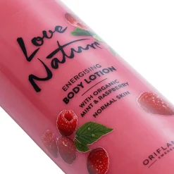 Energetyzujący balsam do ciała Love Nature z organiczną miętą i maliną 500 ml