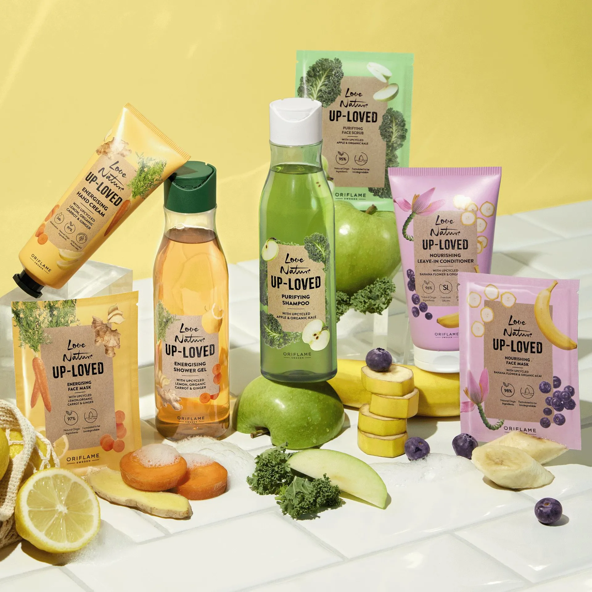 Energetyzujący żel pod prysznic Love Nature Up-Loved z cytryną z upcyklingu, organiczną marchwią i imbirem 250 ml