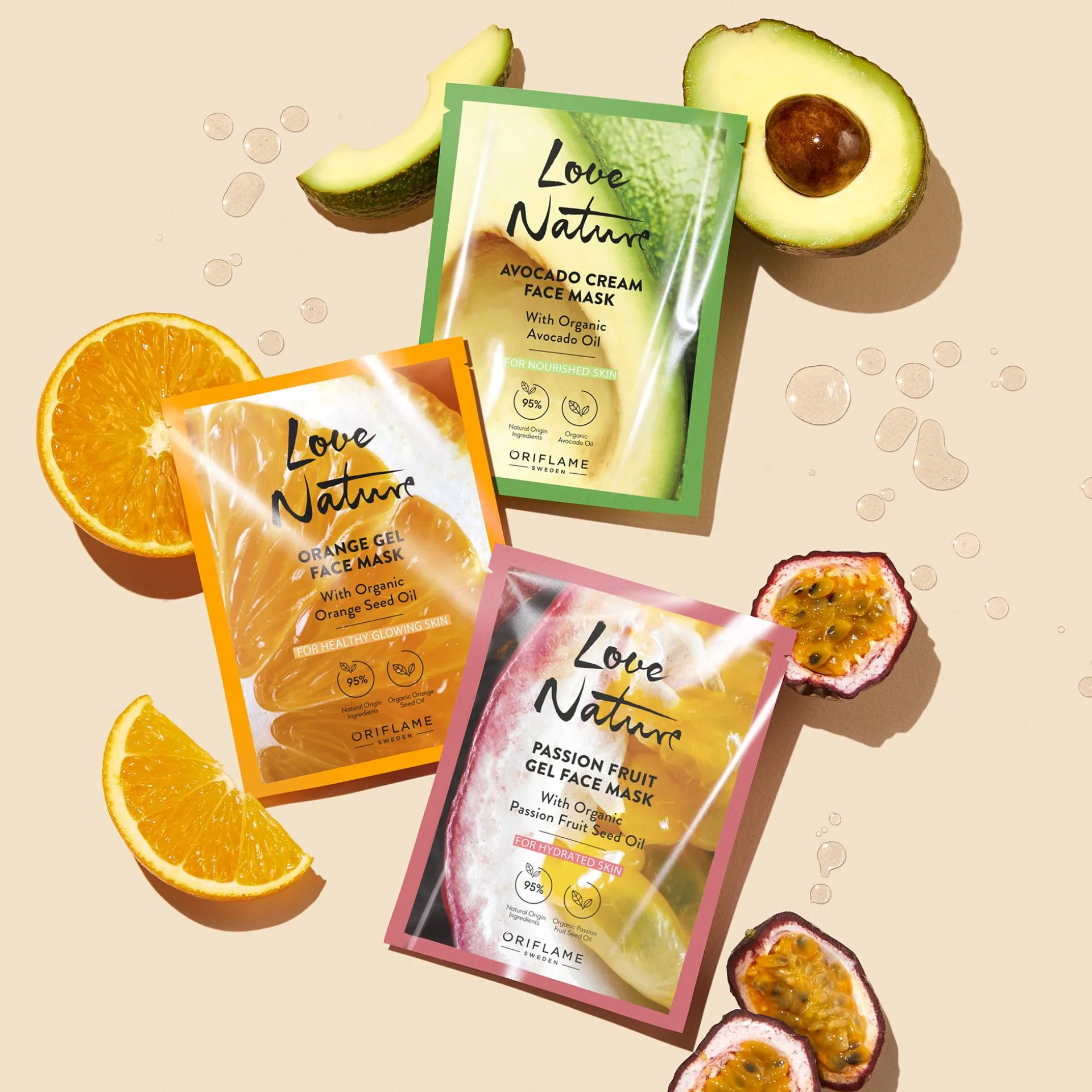 Kremowa maseczka do twarzy Love Nature z organicznym olejkiem z awokado 10 ml