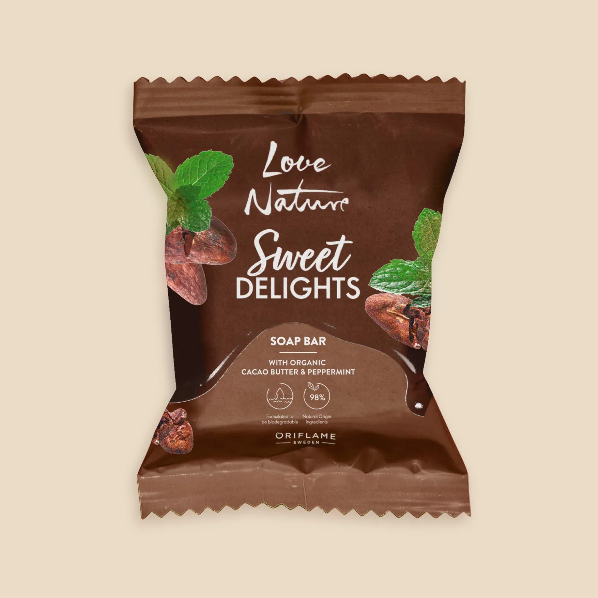 Mydło Love Nature Sweet Delights z organicznym masłem kakaowym i miętą 75 g
