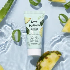 Nawilżający krem do twarzy Love Nature z organicznym aloesem i ananasem 50 ml