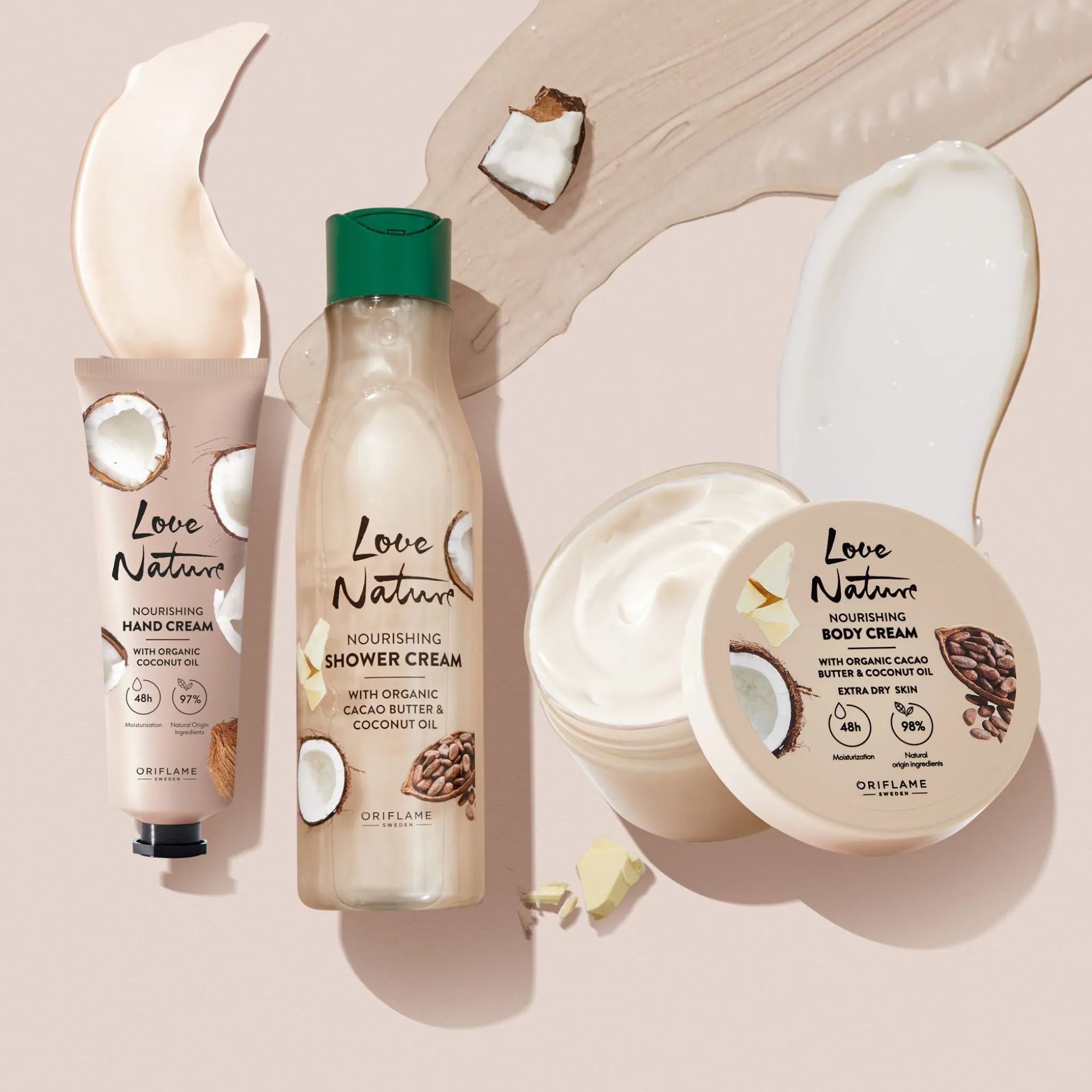 Odżywczy krem do rąk Love Nature z organicznym olejem kokosowym 150 ml