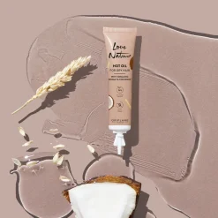 Olejek na gorąco Love Nature z organiczną pszenicą i kokosem do włosów suchych 15 ml