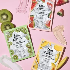 Rozświetlająca maseczka Love Nature żel-lód z organicznym mango 10 ml