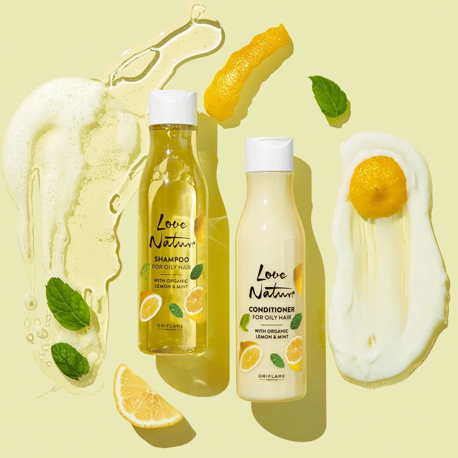 Szampon Love Nature z organiczną cytryną i miętą do włosów przetłuszczających się 250 ml