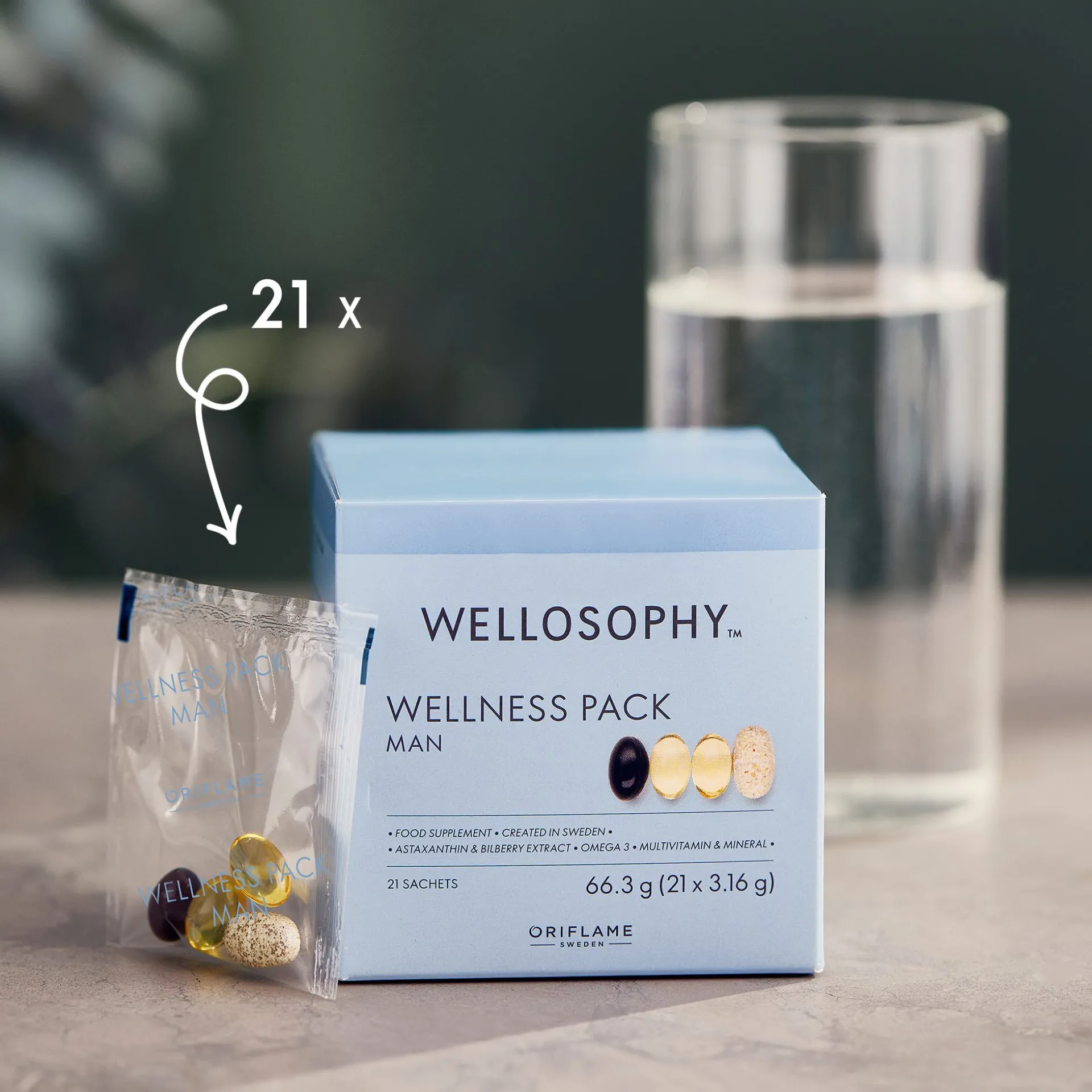 WellnessPack Wellosophy dla mężczyzn 21 szt.