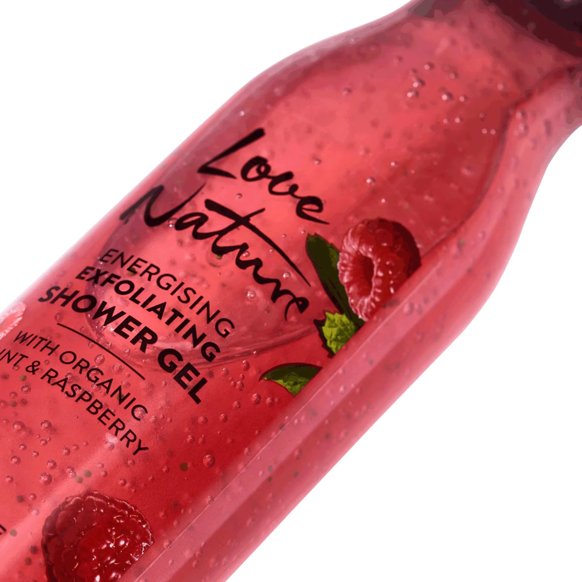 Złuszczający żel pod prysznic Love Nature z organiczną miętą i maliną 250 ml